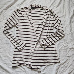 Mix Burgundy and White Knit Top